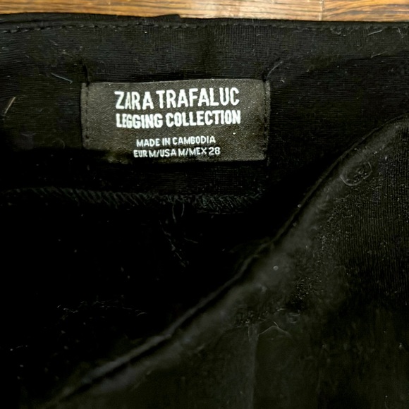 Zara Trafaluc Legging Collection With Laced Up Front Size M - Picture 3 of 5